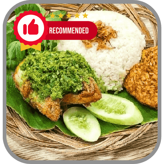 ayam penyet sambal ijo